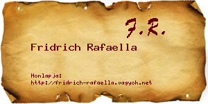 Fridrich Rafaella névjegykártya